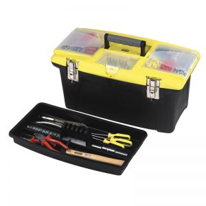 Stanley 92-905 ΕΡΓΑΛΕΙΟΘΗΚΗ Jumbo ΜΕ 2 ΣΥΡΤΑΤΩΤΕΣ ΤΑΜΠΑΚΙΕΡΕΣ & ΔΙΣΚΟ (ΜΕΤΑΛΛΙΚΑ ΚΟΥΜΠΩΜΑΤΑ)