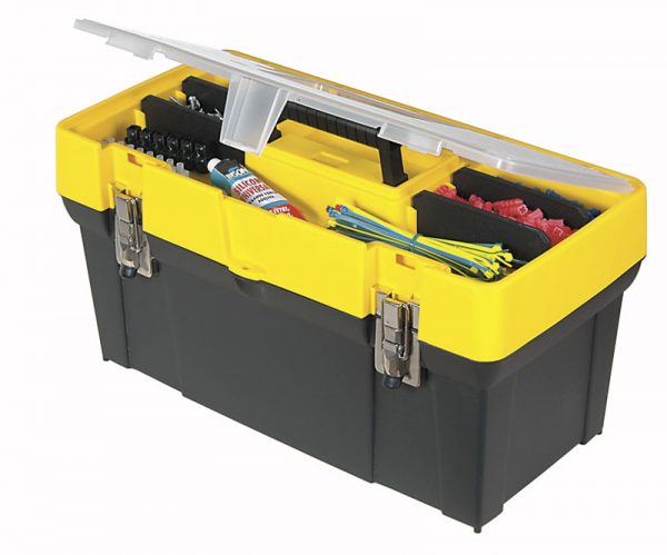 Stanley 93-285 19”/48cm ΕΡΓΑΛΕΙΟΘΗΚΗ ΜΕ ΔΙΑΦΑΝΕΣ ΚΑΠΑΚΙ ΚΑΙ ΤΑΜΠΑΚΙΕΡΑ - Image 2