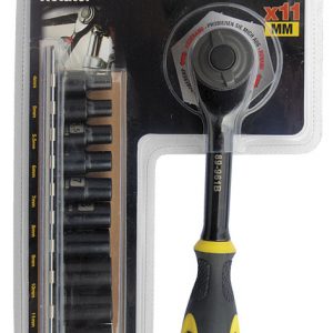 Stanley 94-607 FatMax® ΚΑΣΤΑΝΙΑ ΠΕΡΙΣΤΡΕΦΟΜΕΝΗ 1/4” ΜΑΥΡΟΥ ΧΡΩΜΙΟΥ ΣΕΤ ΤΩΝ 11 ΤΕΜ.